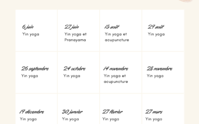 Les ateliers Yin yoga du samedi